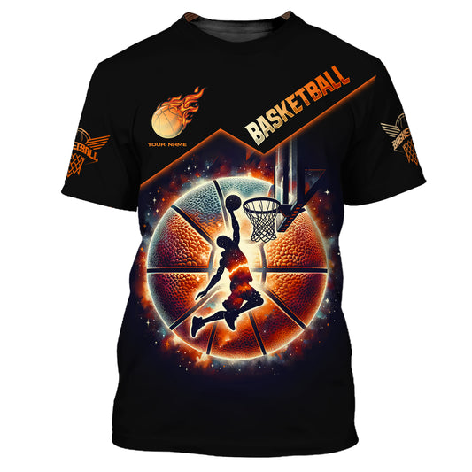 Man Shirt, Basketball Shirt, Custom Name T-Shirt, Basketball Polo, Gift for Basketball Player