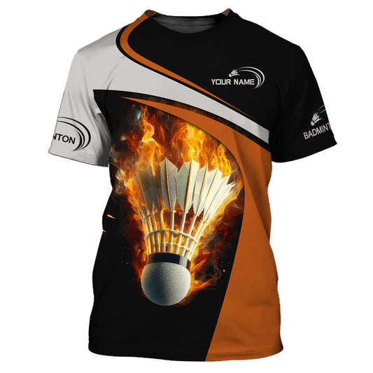 Unisex Shirt, Custom Name Badminton Shirt, Badminton Appearel, Gift for Badminton Player