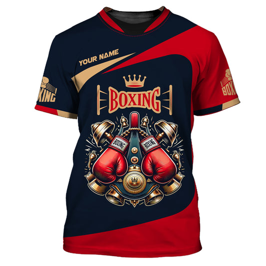 Man Shirt, Custom Name Boxing Shirt, Boxing Polo Long Sleeve, Gift for Boxing Lover