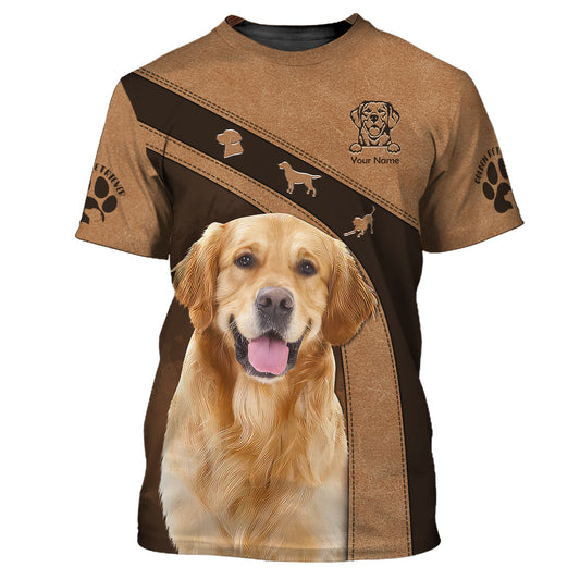 Unisex Shirt, T-Shirt mit individuellem Namen Golden Retriever, Shirt für Haustierliebhaber