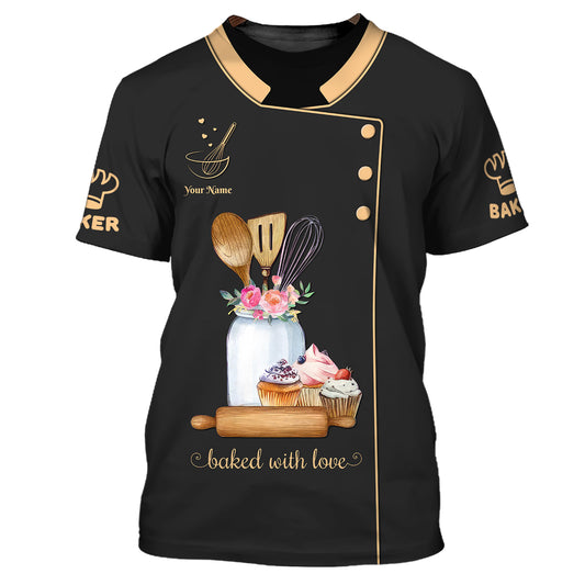 Unisex Shirt, Custom Name Bakery Shirt, Bakery Chef, Bakery Shop T-Shirt, Bakers Gift