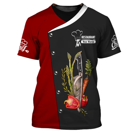Unisex-Shirt, individuelles Namens-Koch-Shirt, Koch-Koch-Shirt, Geschenk für Kochliebhaber