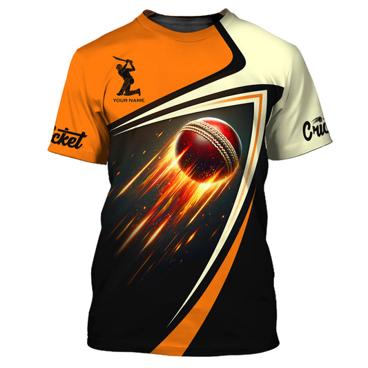 Man Shirt, Custom Name Cricket T-Shirt, Gift for Cricket Lover, Cricket Clothing
