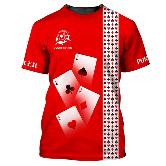Unisex-Shirt, Poker-T-Shirt mit individuellem Namen, Poker-Hoodie, Casino-Poker