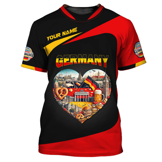 Unisex Shirt, Custom Name Germany T-Shirt, German Polo Shirt, Germany Love Shirt