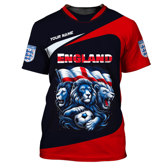 Unisex Shirt, Custom Name England Football Shirt Shirt, England Football Polo Long Sleeve, Soccer Lover Shirt