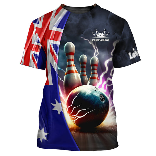 Benutzerdefiniertes Unisex-Shirt, Bowling Australia Poloshirt Bowling-T-Shirt, Shirt für Bowling-Liebhaber