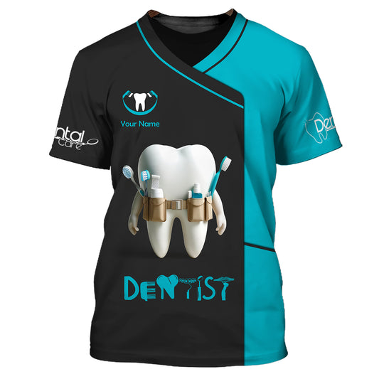 Unisex Shirt, Custom Name Dentist Shirt, Dentist Polo Hoodie, Dental Shirt, Gift for Dentists