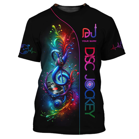 Unisex Shirt, Custom Name Disc Jockey T-Shirt, DJ Shirt, Music Lover Gift