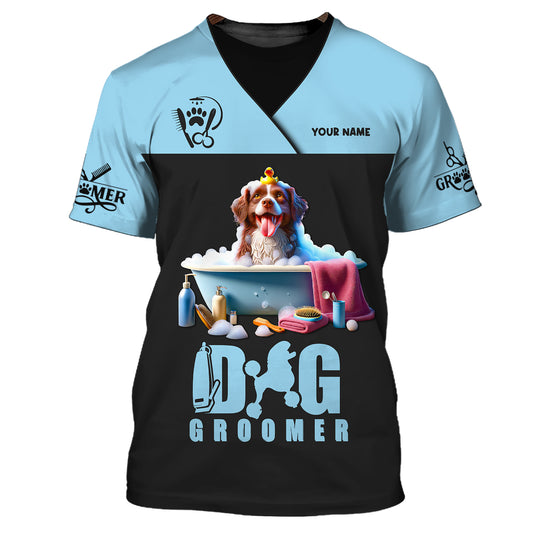 Unisex Shirt, Custom Name Groomer Shirt, Dog Groomer Polo Hoodie, Pet Grooming T-Shirt