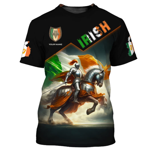Unisex Shirt, Custom Name Irish T-Shirt, Ireland Hoodie Polo Shirt, Gift for Ireland Lover