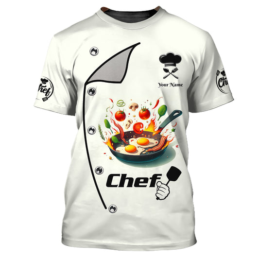 Unisex Shirt, Custom Name Chef Shirt, Chef T-shirt Hoodie, Gift for Cooking Lovers