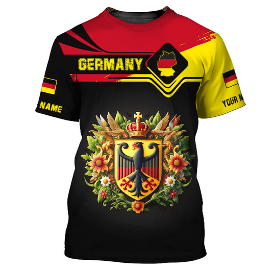 Unisex-Shirt, individuelles Namens-Deutschland-T-Shirt, deutsches Shirt, deutsches Stolz-Geschenk