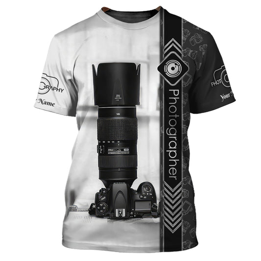Unisex Shirt, Benutzerdefinierter Name Fotograf Shirt, Fotografie T-Shirt, Fotografen Bekleidung
