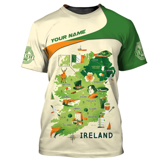 Unisex Shirt, Custom Name Irish T-Shirt, Ireland Hoodie Polo Shirt