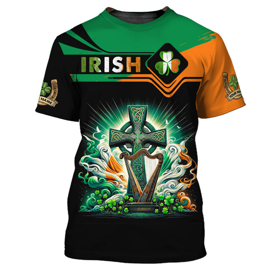 Unisex Shirt, Custom Name Irish T-Shirt, Ireland Hoodie Polo Shirt, Gift for Ireland Lover