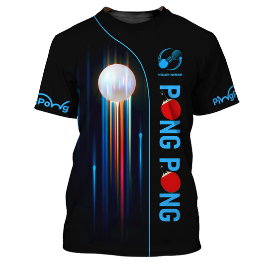 Unisex Shirt, Custom name - Ping Pong Clothing, Ping Pong Club T-Shirt, Gifts for Ping Pong lovers