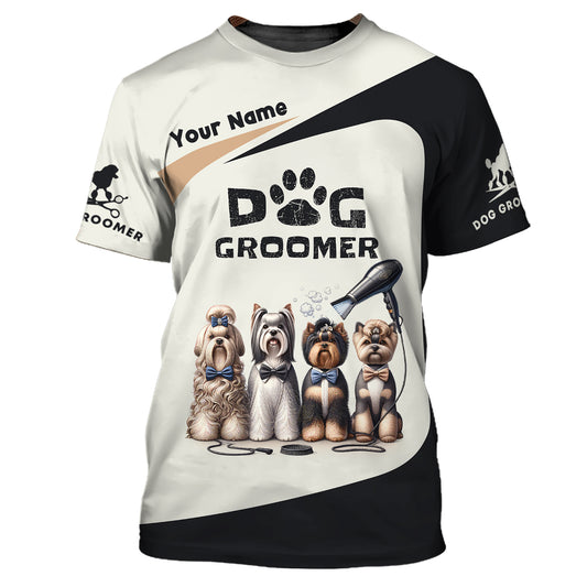 Unisex-Shirt, individuelles Namens-Groomer-Shirt, Hunde-Groomer-Hoodie, Pet Grooming-T-Shirt