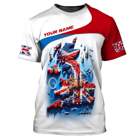 Unisex Shirt, Custom Name England Shirt, UK Polo Shirt, Gift for English