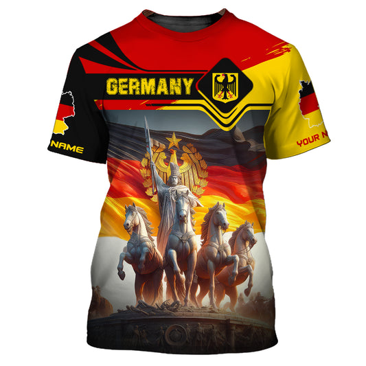 Unisex-Shirt, individuelles Namens-Deutschland-T-Shirt, deutsches Shirt, deutsches Stolz-Geschenk