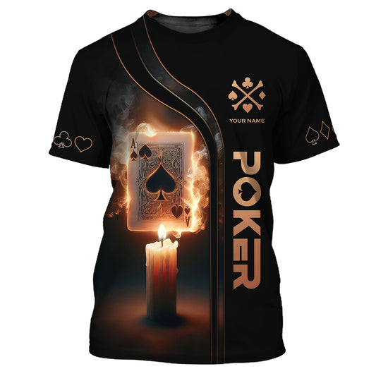 Unisex Shirt, Custom Name Poker T-Shirt, Poker Hoodie, Gift For Poker Player