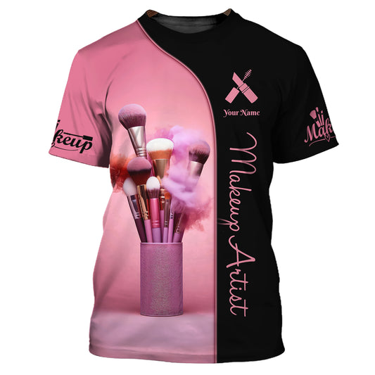 Unisex Shirt, Custom Name Makeup Artist Shirt, Makeup Artist T-Shirt, Gift for Makeup Artist