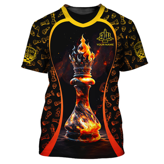 Unisex Shirt, Custom Name Chess T-Shirt, Chess Game Shirt, Chess Club Clothing