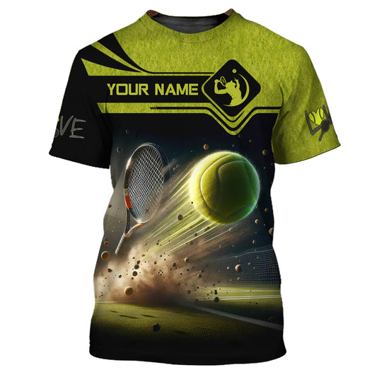 Man Shirt, Custom Name Tennis Shirt, Tennis T-Shirt, Tennis Lover Gift, Tennis Player Apparel