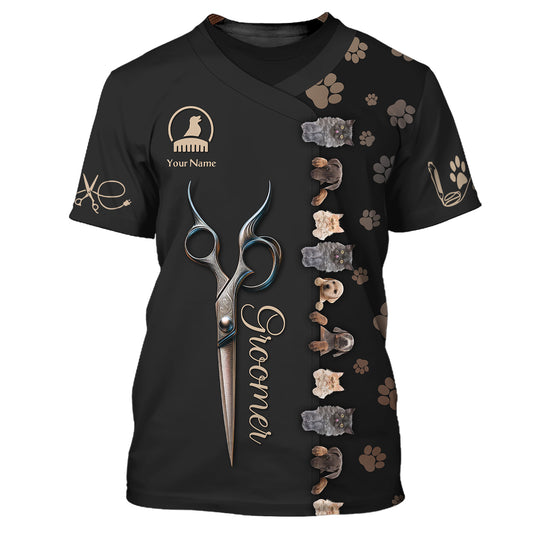 Unisex Shirt, Custom Name Pet Groomer Shirt, Pet Grooming T-Shirt, Pet Groomer Shop Shirt, Gift for Pet Groomers