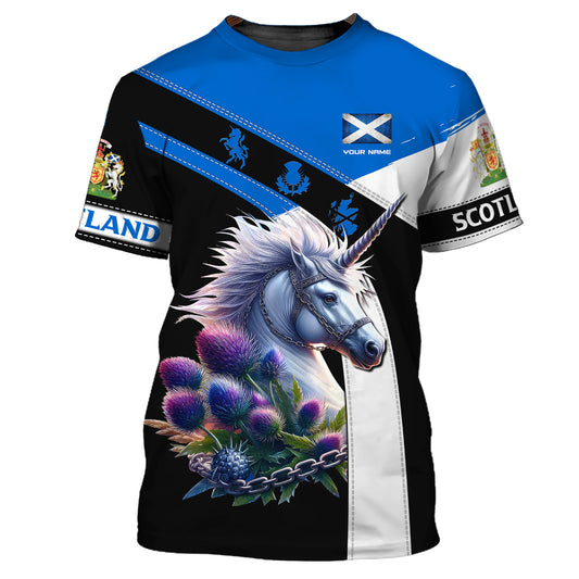 Unisex-Shirt, individuelles Namens-Schottland-Shirt, schottisches T-Shirt, Schottland-Liebhaber-Shirt