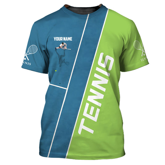 Herren-Shirt, individuelles Namens-Tennis-Shirt, Tennis-Liebhaber-Geschenk, Tennis-T-Shirt, Tennisspieler-Bekleidung