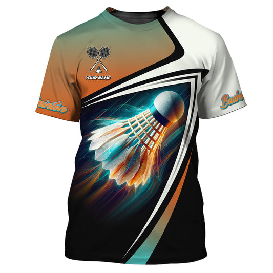 Unisex Shirt, Custom Name Badminton Shirt, Badminton Club Shirt, Shirt for Badminton Lovers