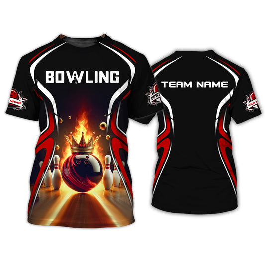 Unisex Shirt, Custom Name and Team Name Bowling Shirt, Shirt For Bowling Clubs