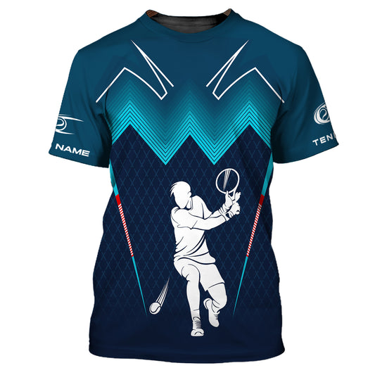 Herren-Shirt, Tennis-Shirt, Tennis-T-Shirt, Tennis-Liebhaber-Geschenk, Tennisspieler-Bekleidung