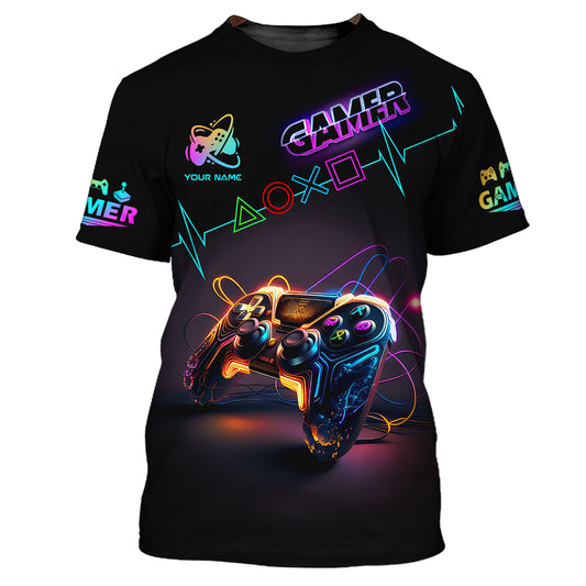 Unisex Shirt, Personalisiertes Namensshirt für Gamer, Gamer Hoodie, Geschenk für Spieleliebhaber