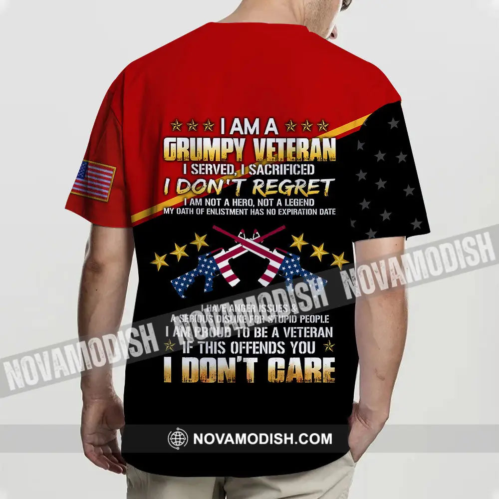 All Gave Some - I Am Grumpy Veteran Served Sacrificed Don’t Regret Customized U.s. Polo Shirt