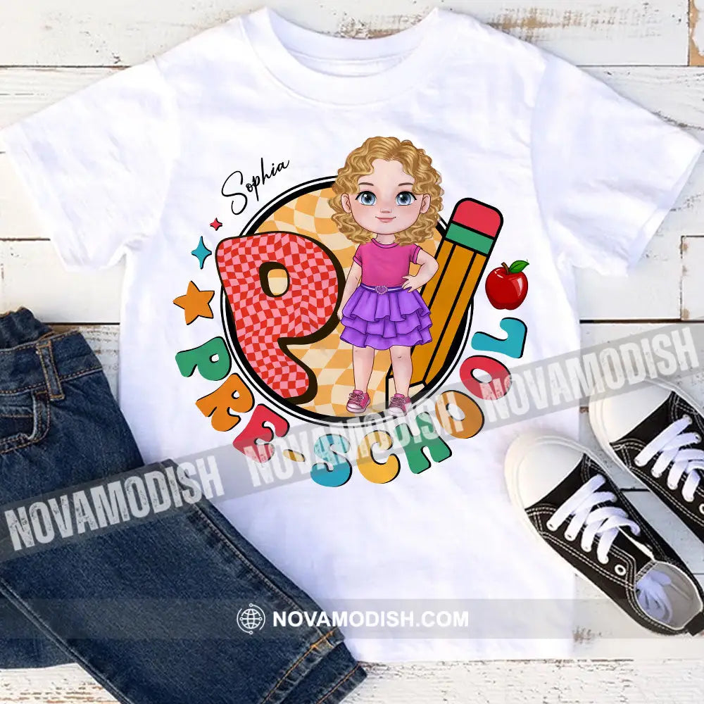 Back To School Custom Appearance Kid Name And Grade - Personalized T-Shirt Gift For Family Kids