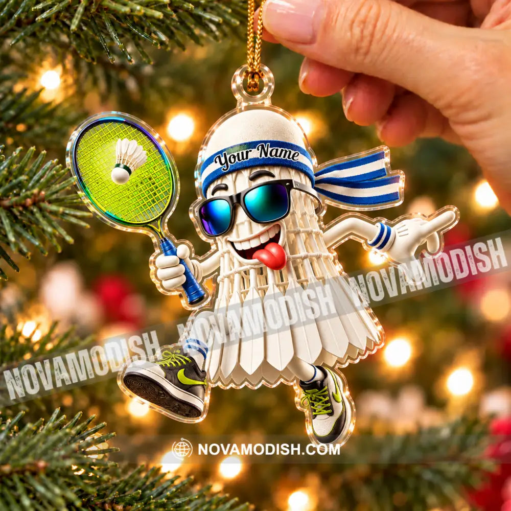Badminton Home Decor Christmas Ornament Personalized Ornament - Ornament