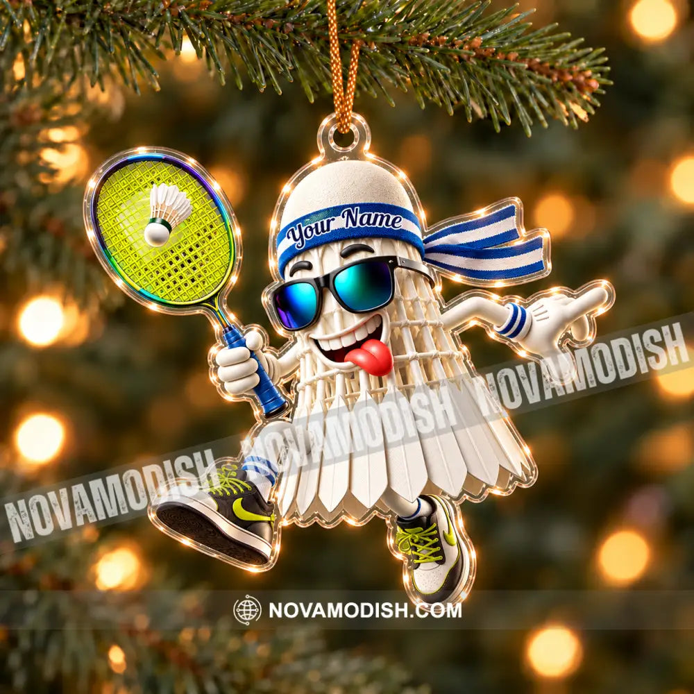 Badminton Home Decor Christmas Ornament Personalized Ornament - Ornament
