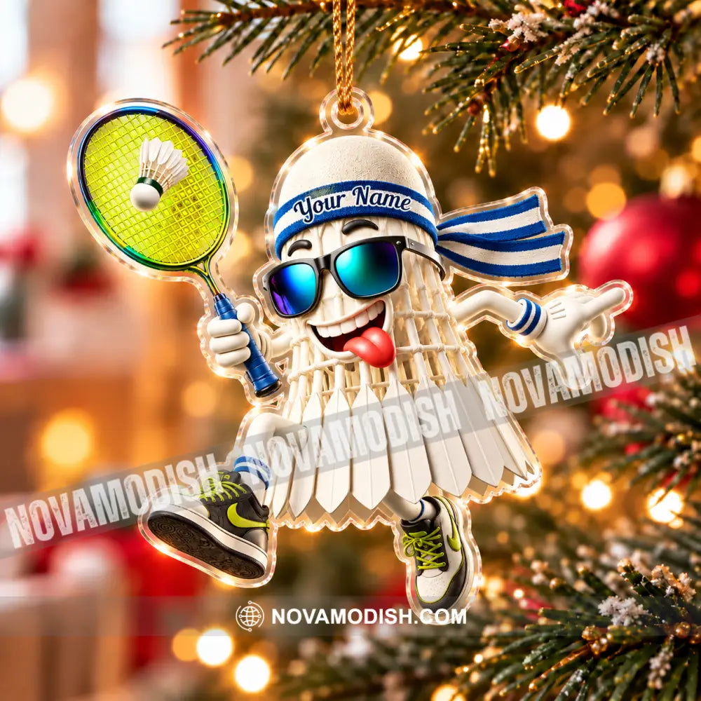 Badminton Home Decor Christmas Ornament Personalized Ornament - Ornament