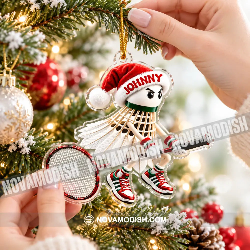 Badminton Home Decor Christmas Ornament Personalized Ornament - Ornament