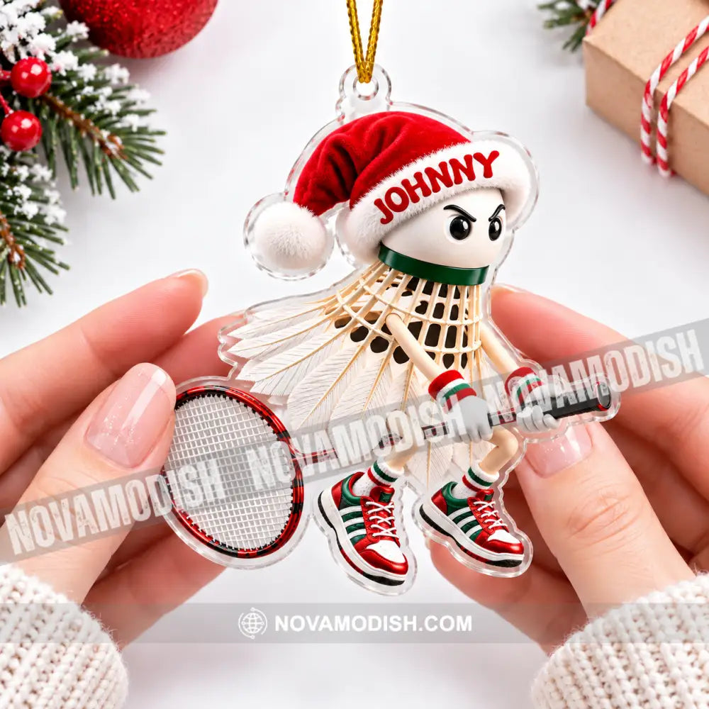 Badminton Home Decor Christmas Ornament Personalized Ornament - Ornament