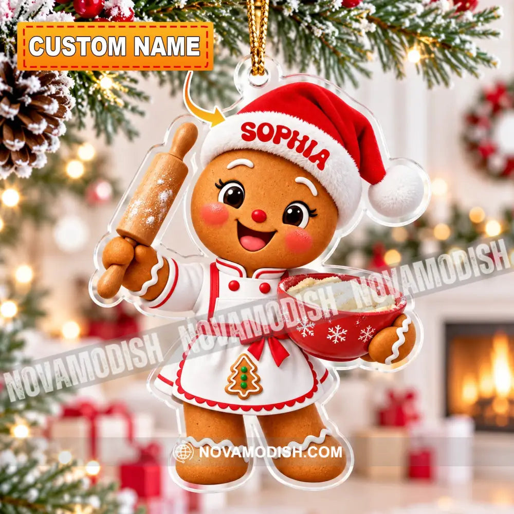 Baker Home Decor Christmas Ornament Personalized Ornament - 3.54’’ / 1 Ornament - Ornament