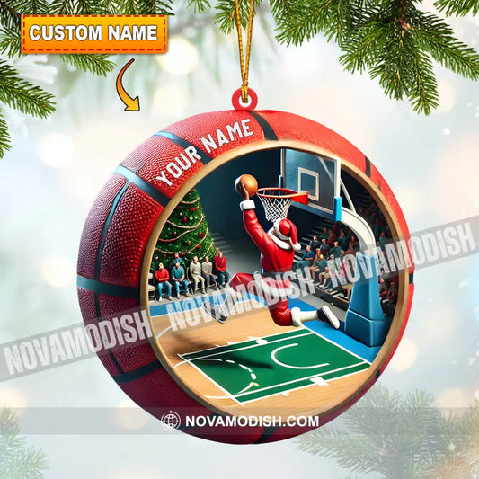 Ball Basketball Decor Christmas Ornament Personalized 3.54’’ / 1