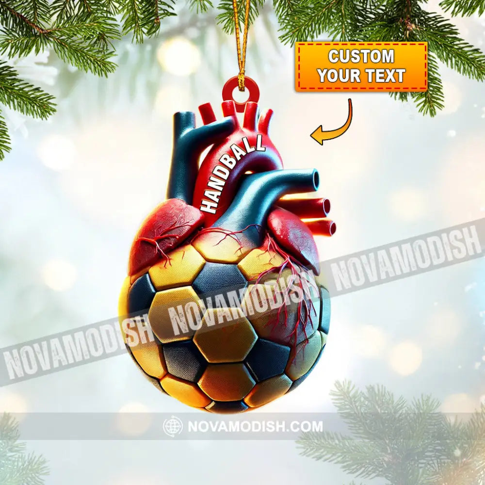 Ball Heart Home Decor Christmas Ornament Personalized 3.54’’ / 1