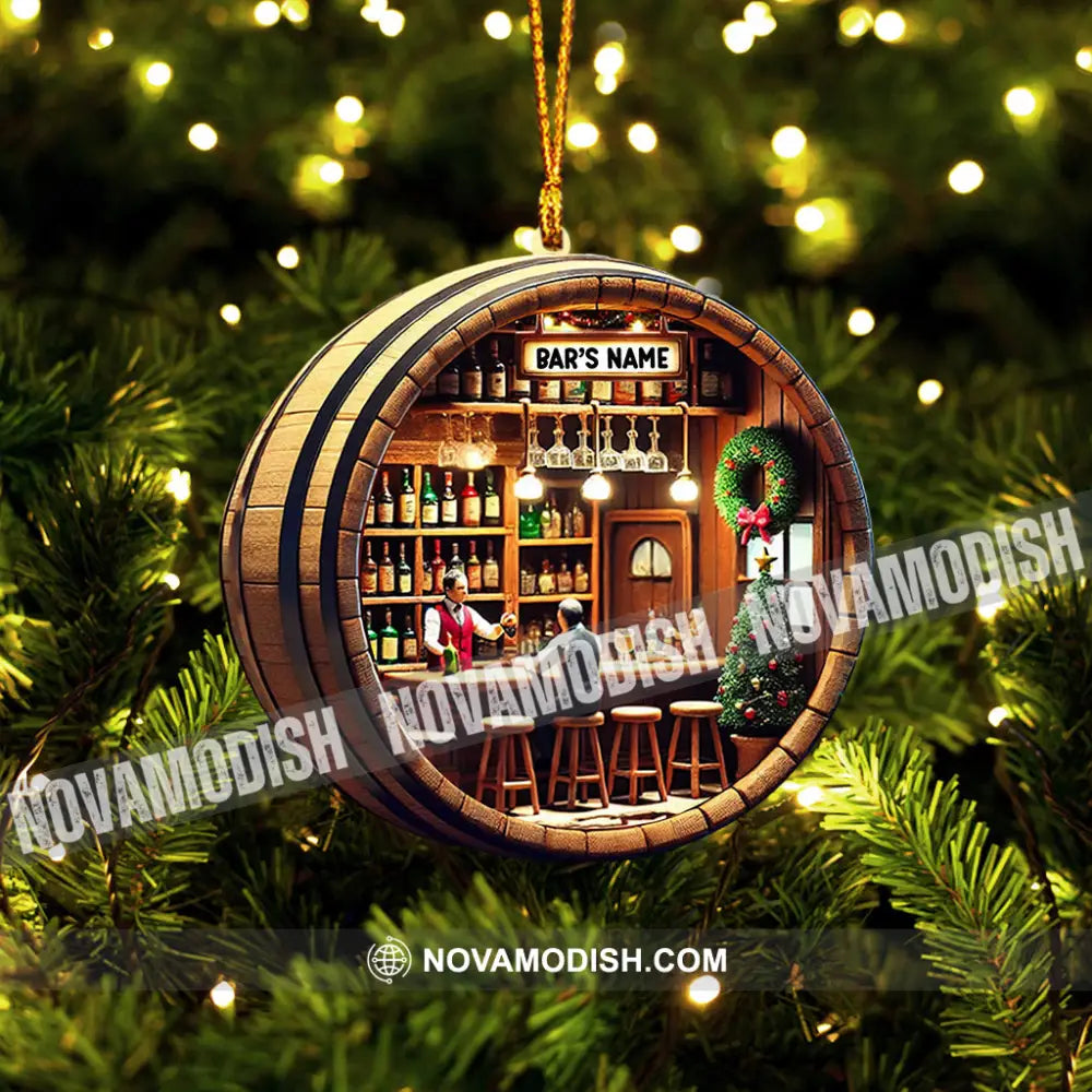 Bar Home Decor Christmas Ornament Personalized