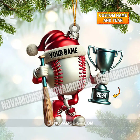 Baseball Champion Christmas Ornament Personalized 3.54’’ / 1