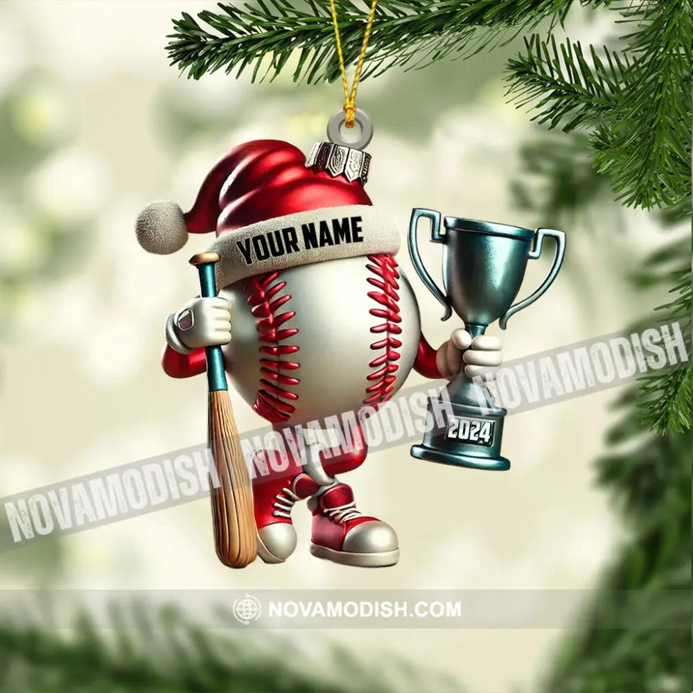 Baseball Champion Christmas Ornament Personalized