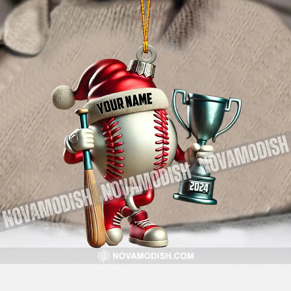 Baseball Champion Christmas Ornament Personalized