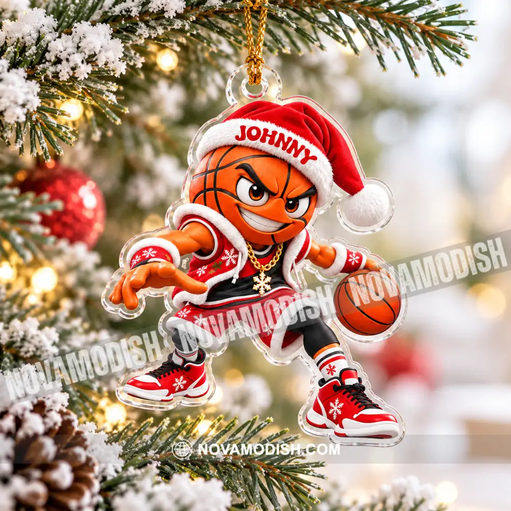 Basketball Home Decor Christmas Ornament Personalized Ornament - Ornament